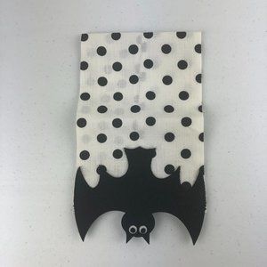 Halloween Bat Polka Dot Tea Towel